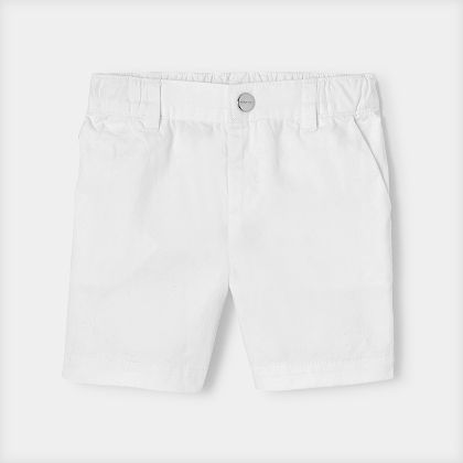 Shorts bimbo in cotone - bianco