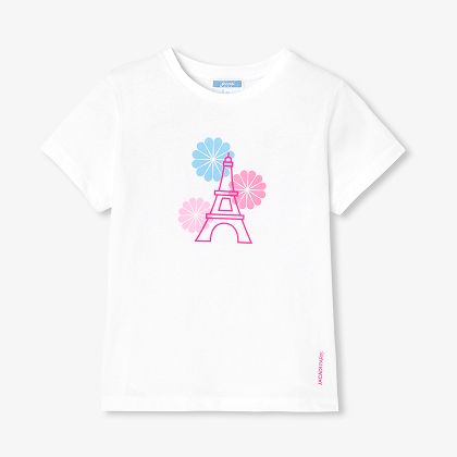 T-shirt a maniche corte bambina - bianco