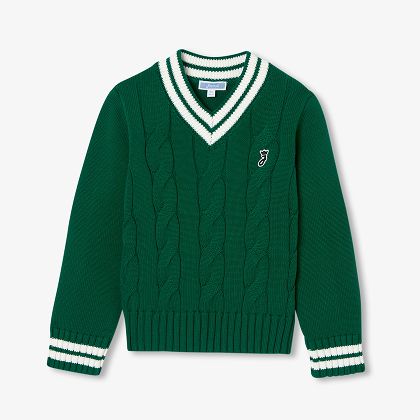Maglioncino in cotone bambino - verde scuro