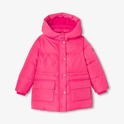 Piumino lungo bambina - rosa bubble