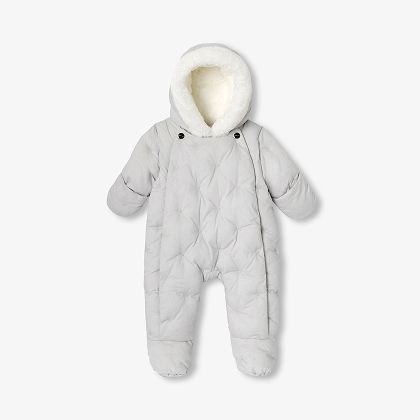 tuta imbottita neonati - grigio ghiaccio