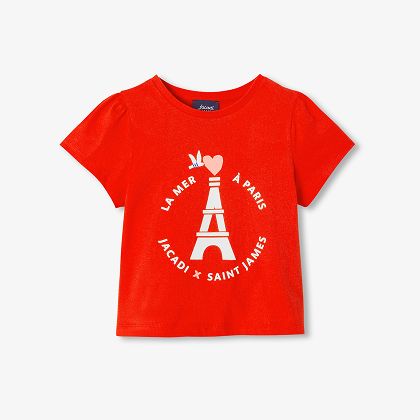 T-shirt bambina Jacadi x Saint James - rouge