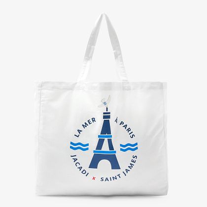 Tote bag Saint James x Jacadi - blanc/multico