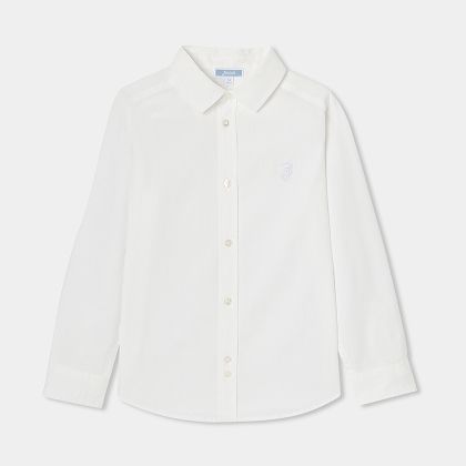 Camicia bambino in cotone Oxford - blanc