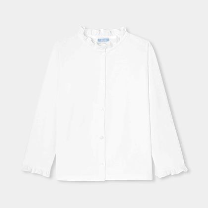 Blusa in jersey di cotone bambina - bianco