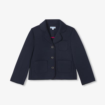 Giacca avvitata in jersey bambina - blu navy