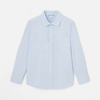 Camicia in cotone Oxford - blu/bianco