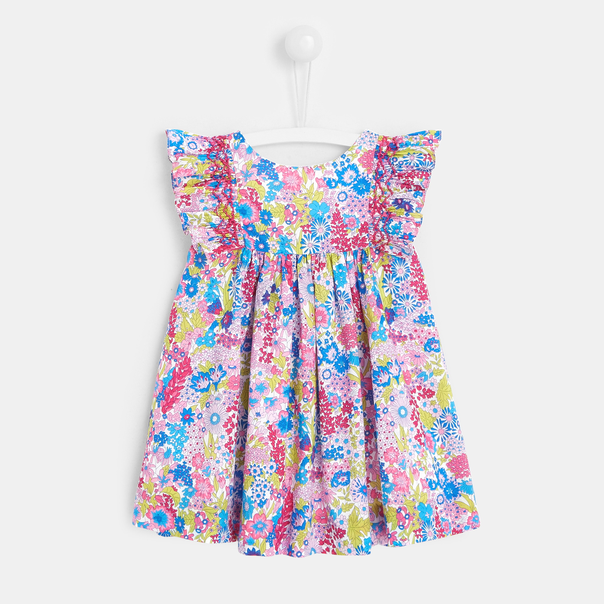 Jacadi - Abito in tessuto Liberty bimba - Multicolore - Regalo di nascita ideale