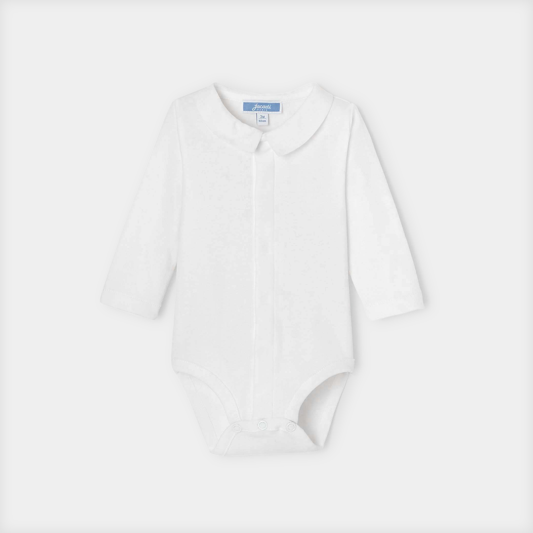 Jacadi - Body a maniche lunghe bimbo - Bianco - Regalo di nascita ideale