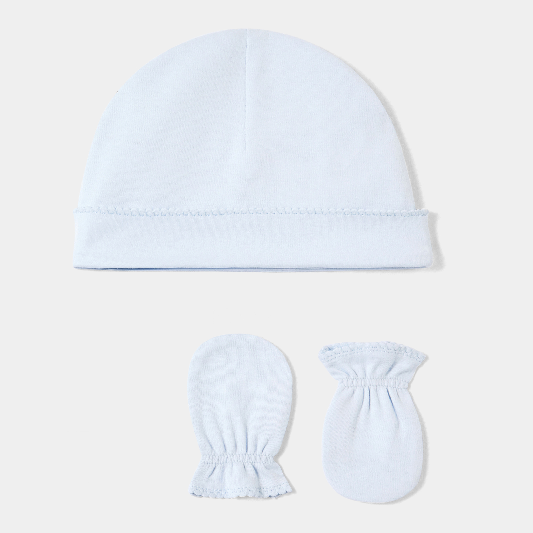 Jacadi - Completino berretto e muffole neonato - Blu - Regalo di nascita ideale