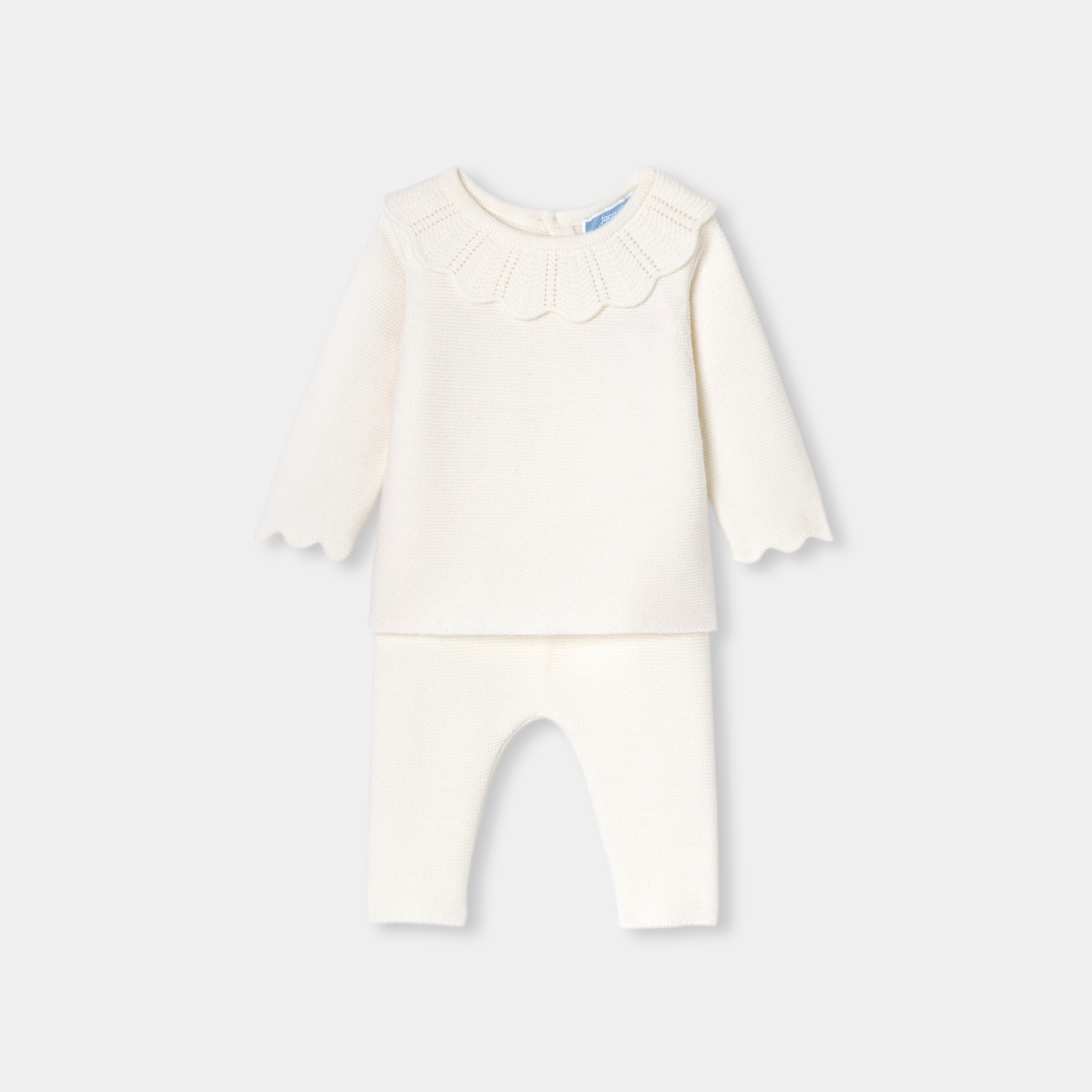 Jacadi - Completino in lana per neonata - Bianco - Regalo di nascita ideale