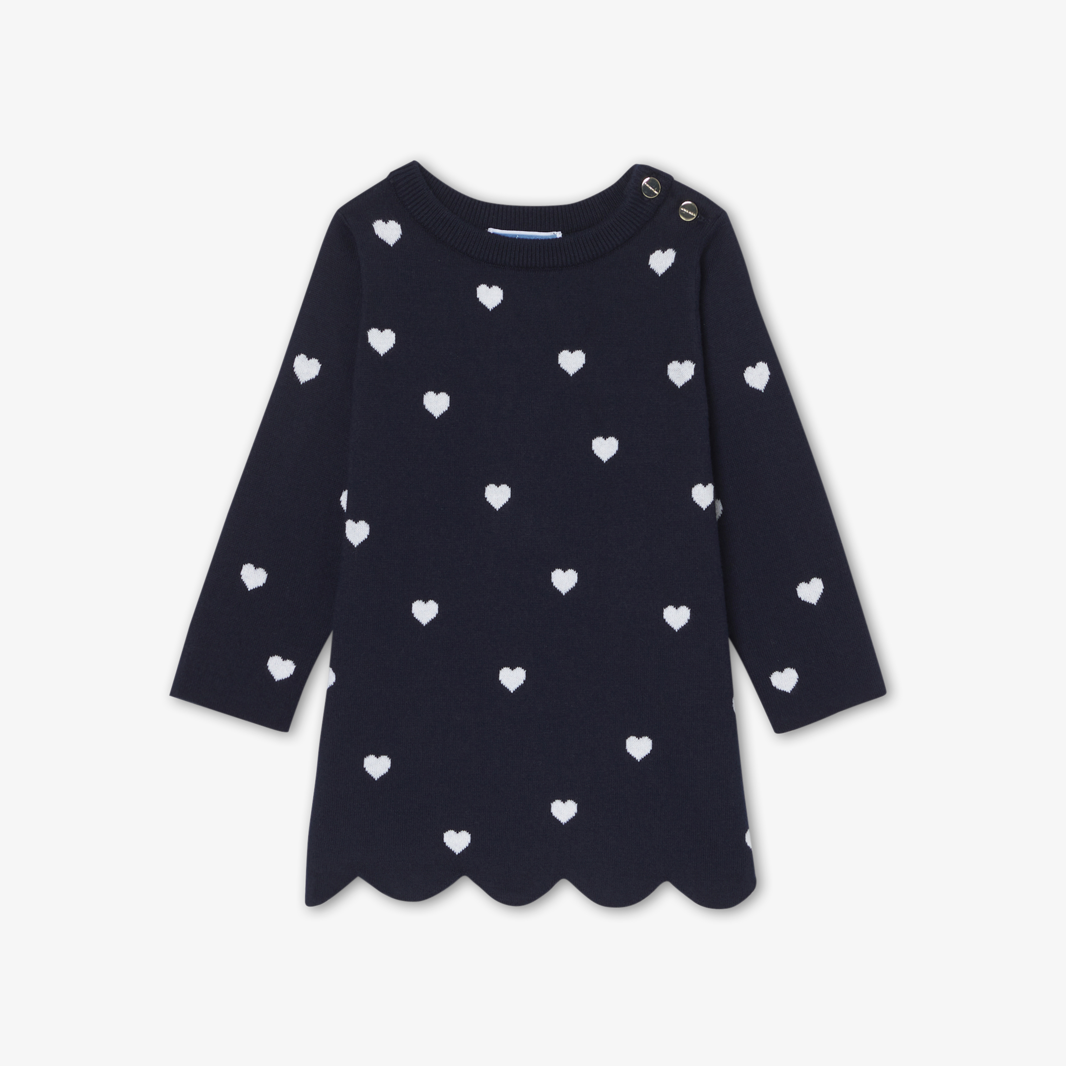Jacadi - Abito in cotone neonata - Blu - Taglia: 18M