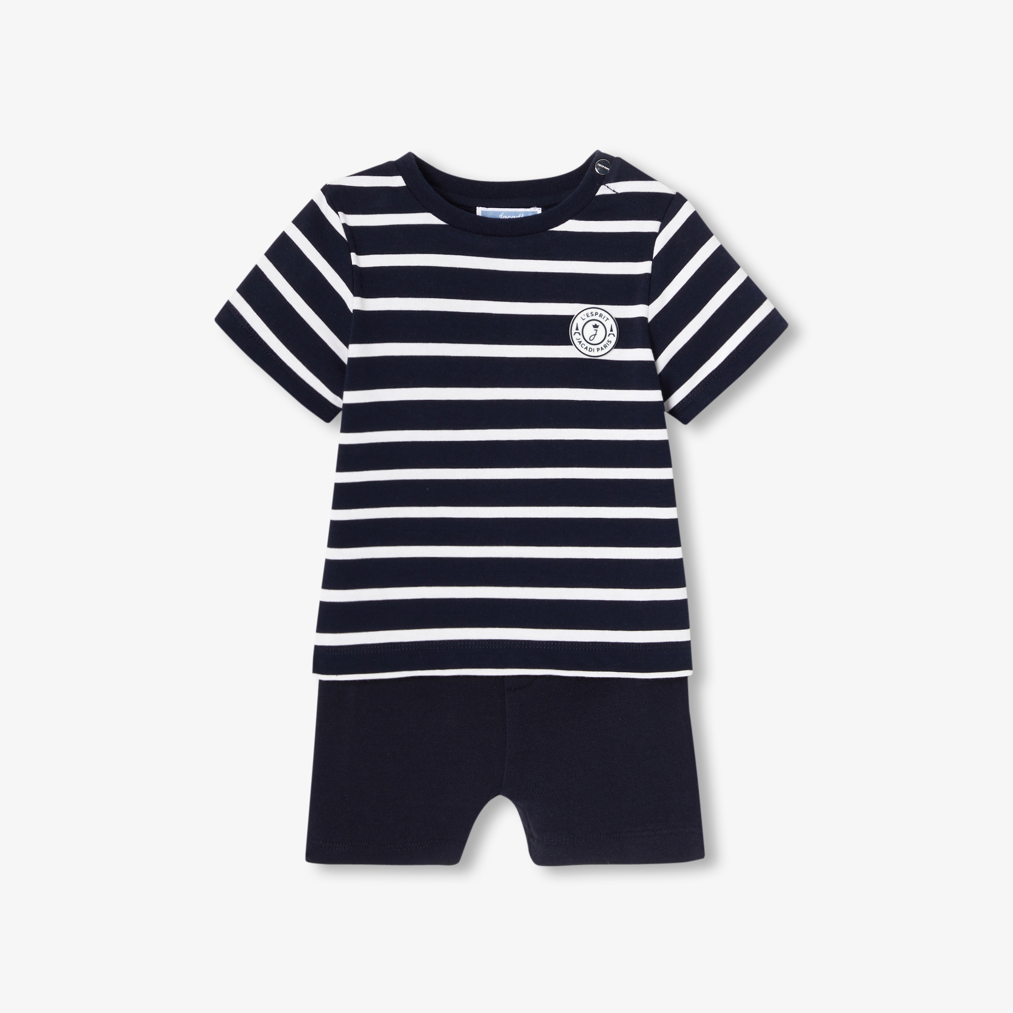 Jacadi - Completino corto in cotone bimbo - Blu - Taglia: 18M