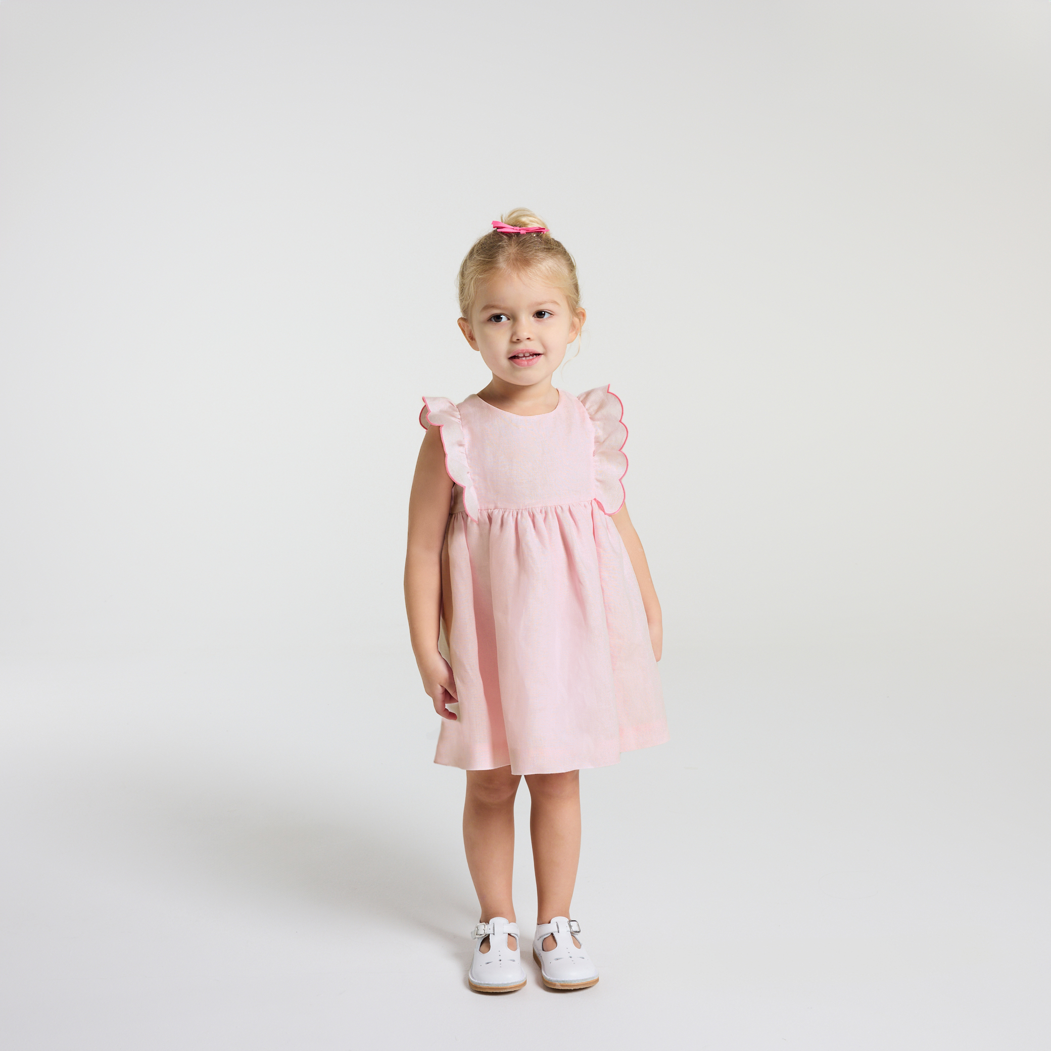 Jacadi - Abito in lino bimba - Rosa - Taglia: 12M