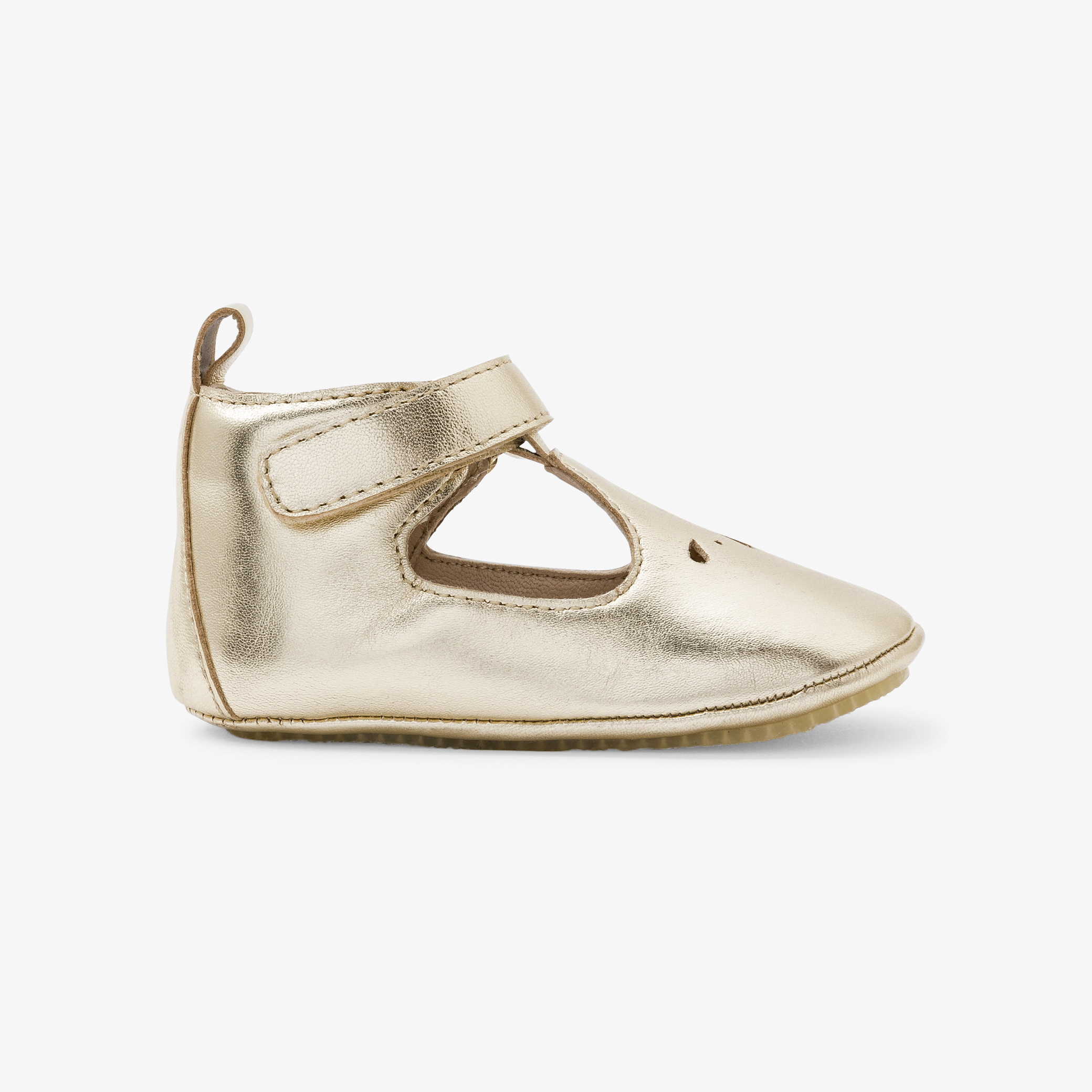 Jacadi - Scarpine morbide con cinturino a T bimba - Oro - Taglia: 17
