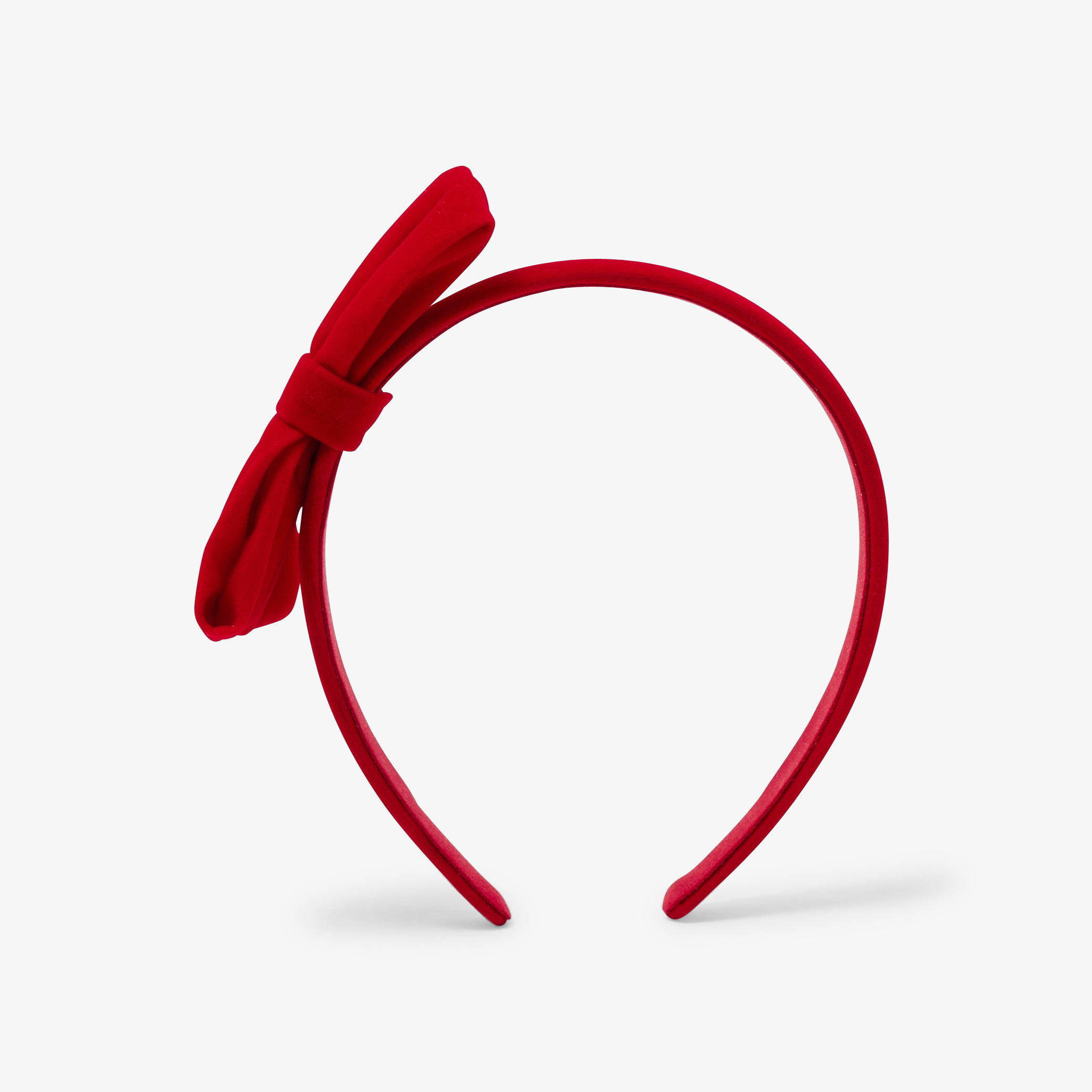 Jacadi - Cerchietto per capelli con fiocco in velluto - Rosso
