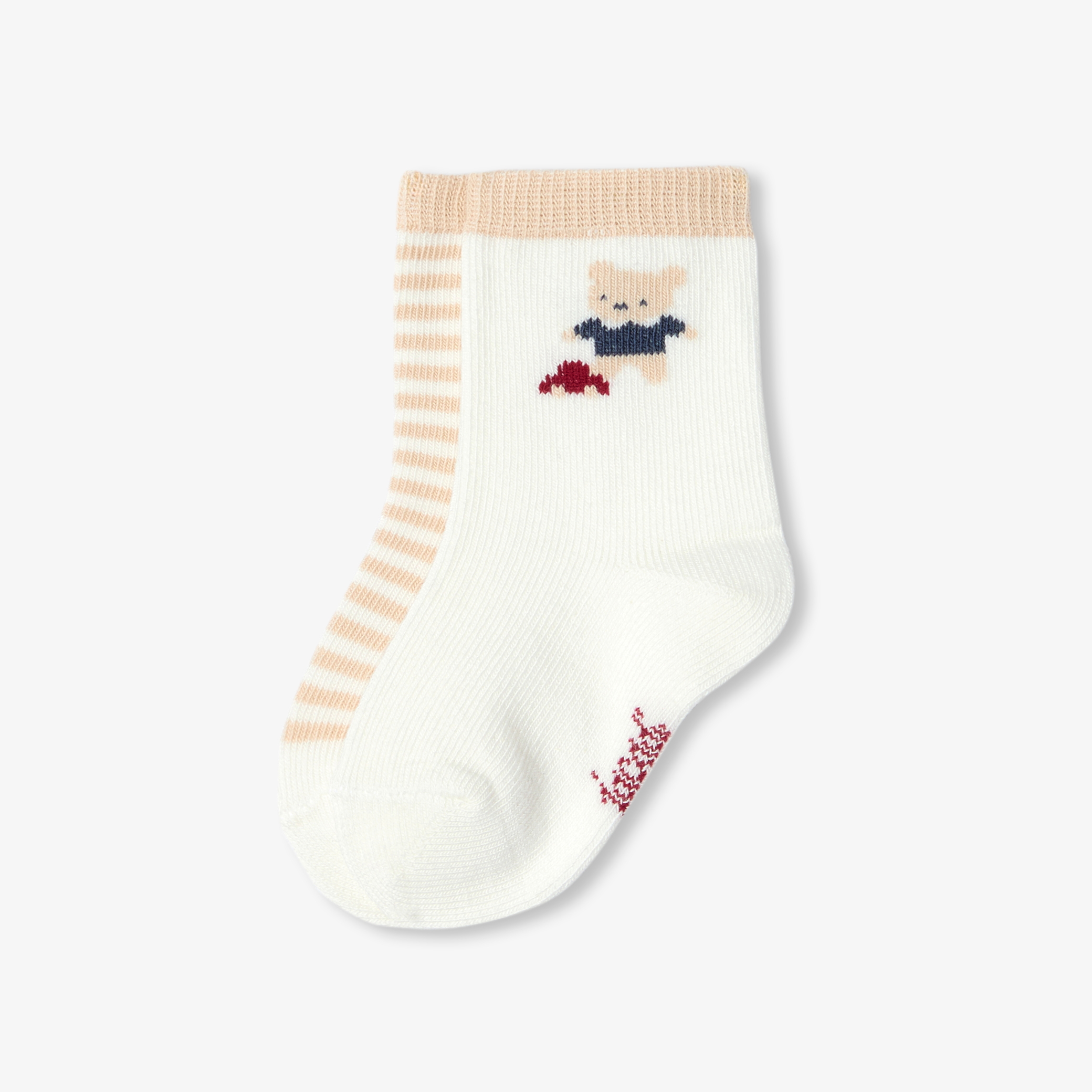 Jacadi - Set di due paia di calzini neonati - Bianco - Regalo di nascita ideale