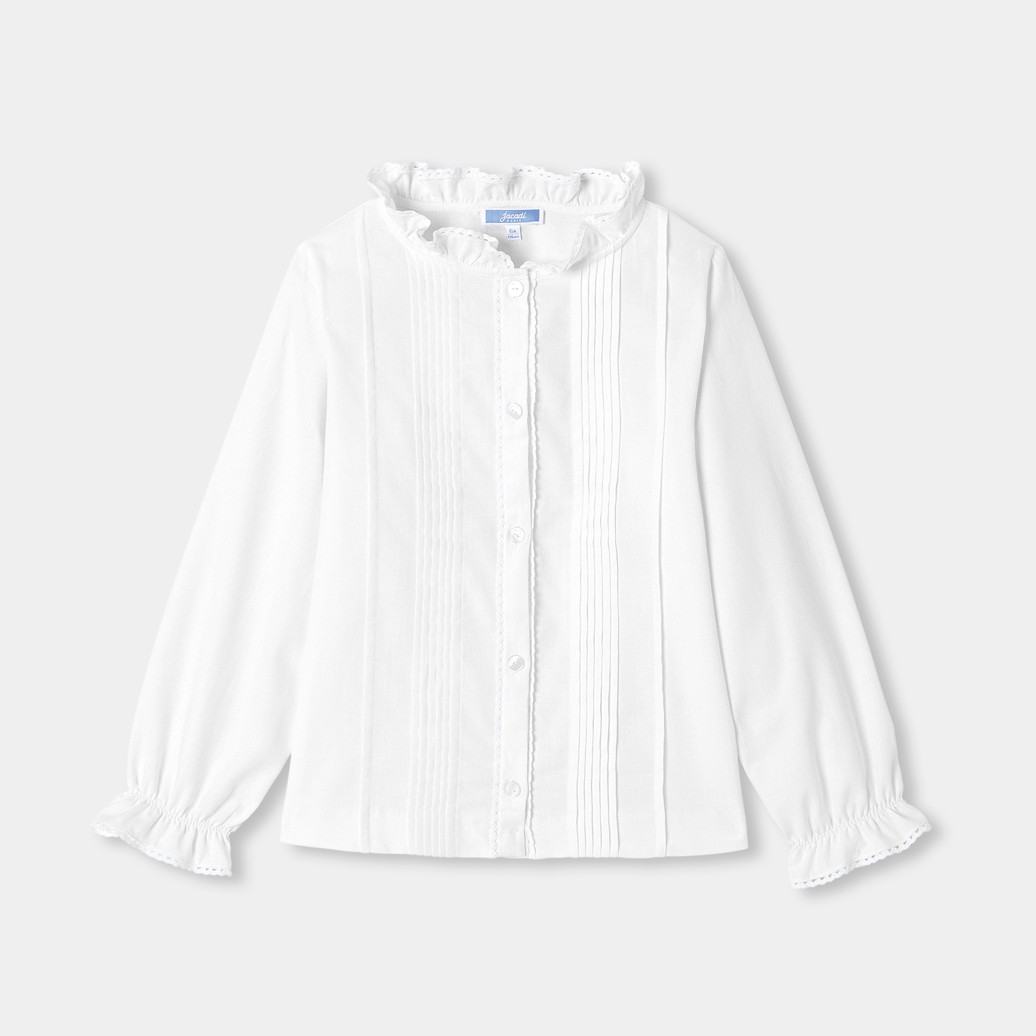 Jacadi - Blusa in cotone bambina - Bianco - Taglia: 06A