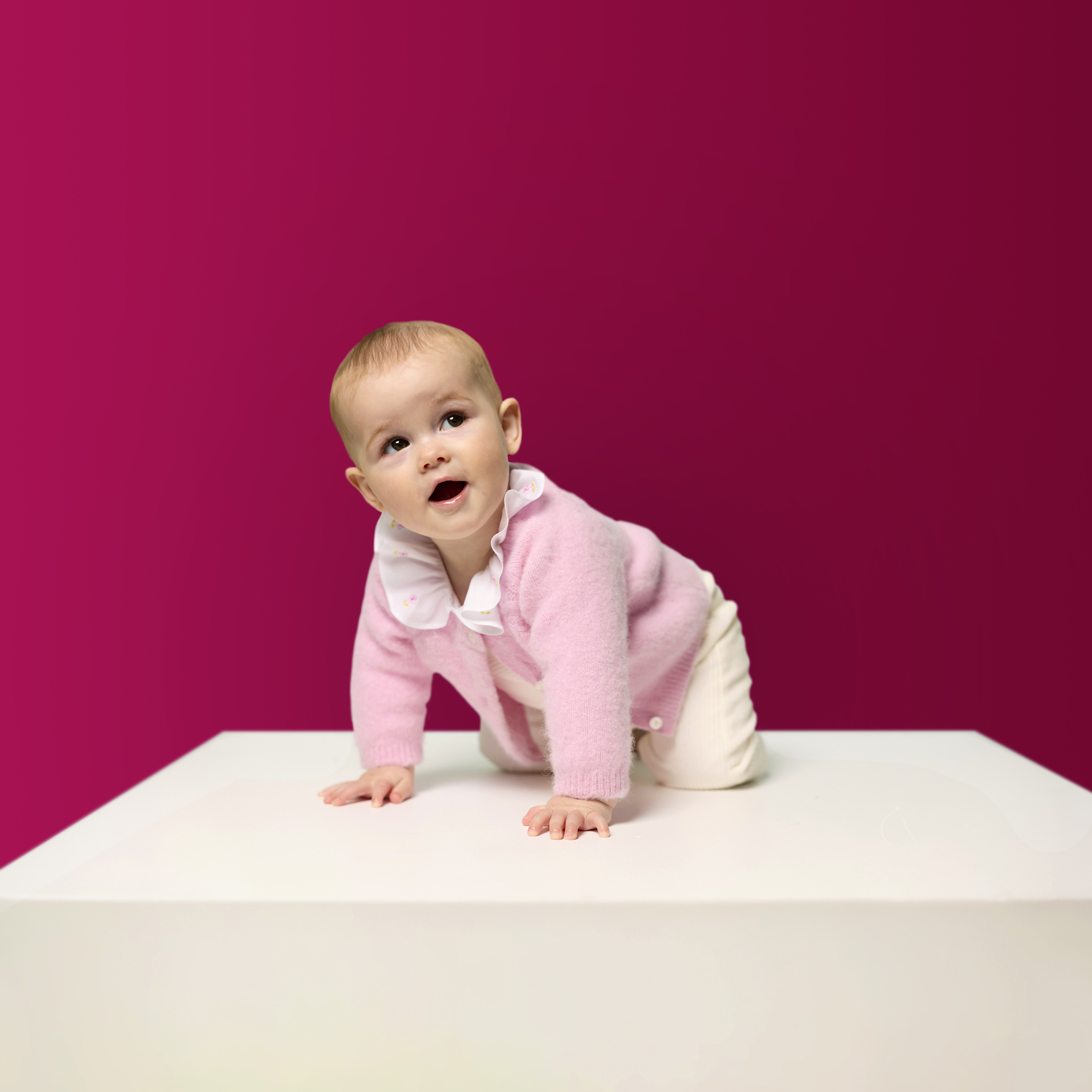 Jacadi - Cardigan in maglia soffice neonata - Rosa - Regalo di nascita ideale