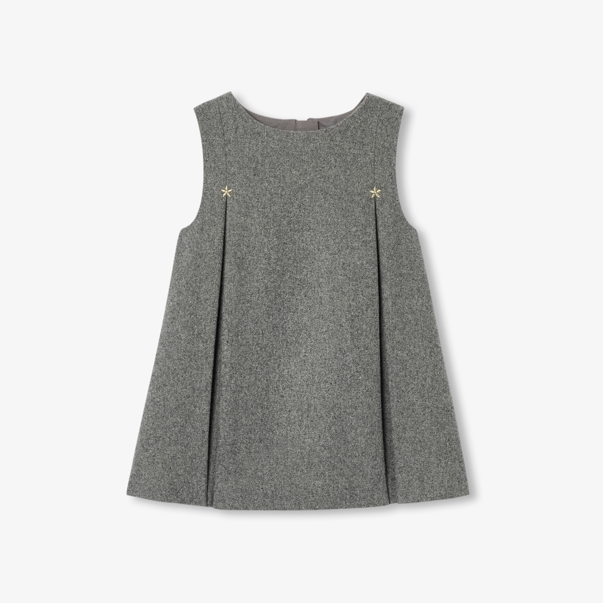 Jacadi - Abito a trapezio in flanella bimba - Grigio - Taglia: 18M