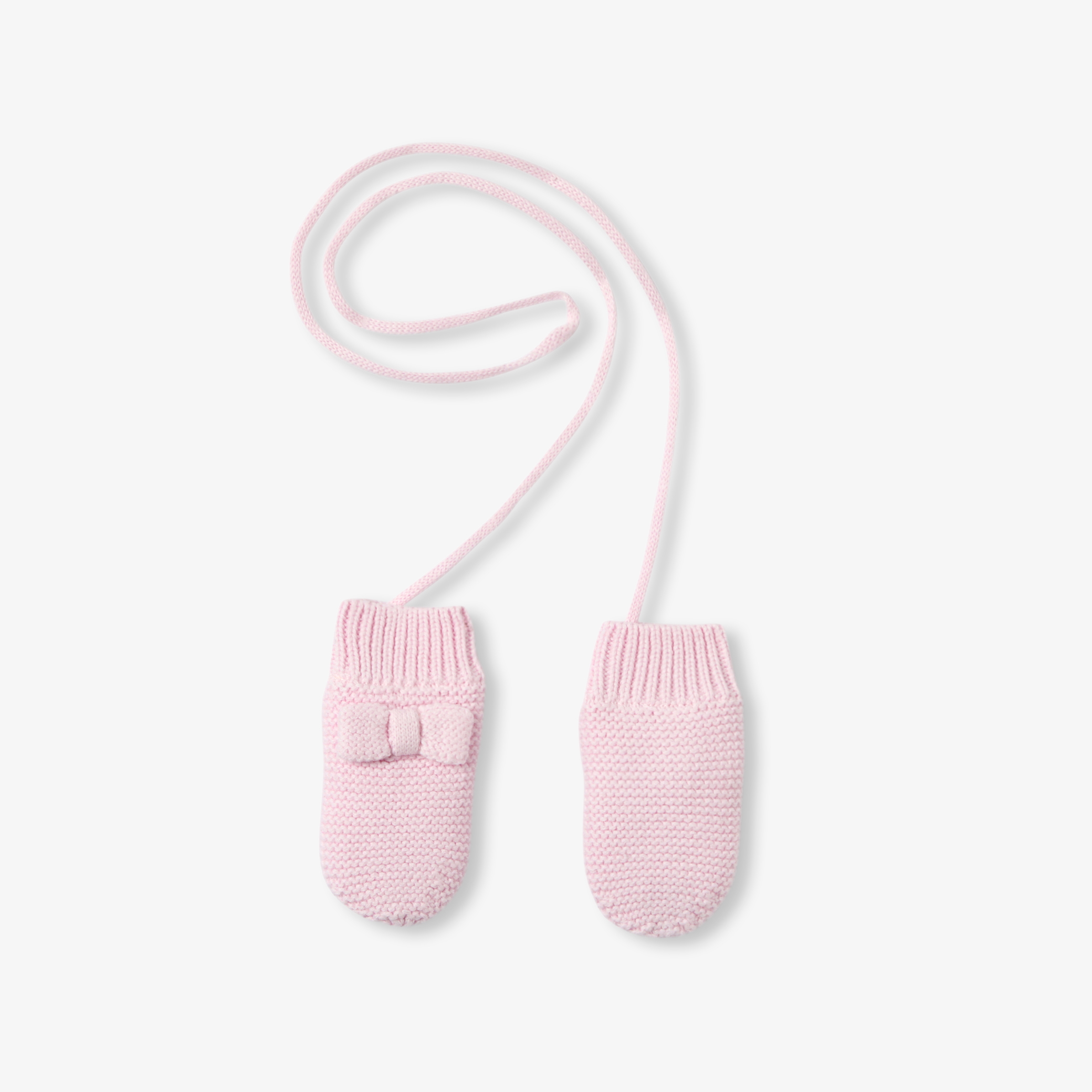 Jacadi - Muffole in tricot a maglia legaccio bimba - Rosa - Taglia: T2
