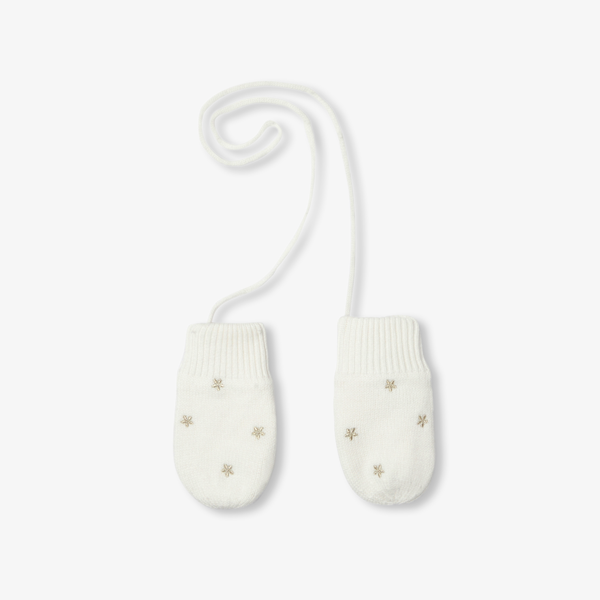 Jacadi - Muffole in tricot bimba - Bianco - Taglia: T1