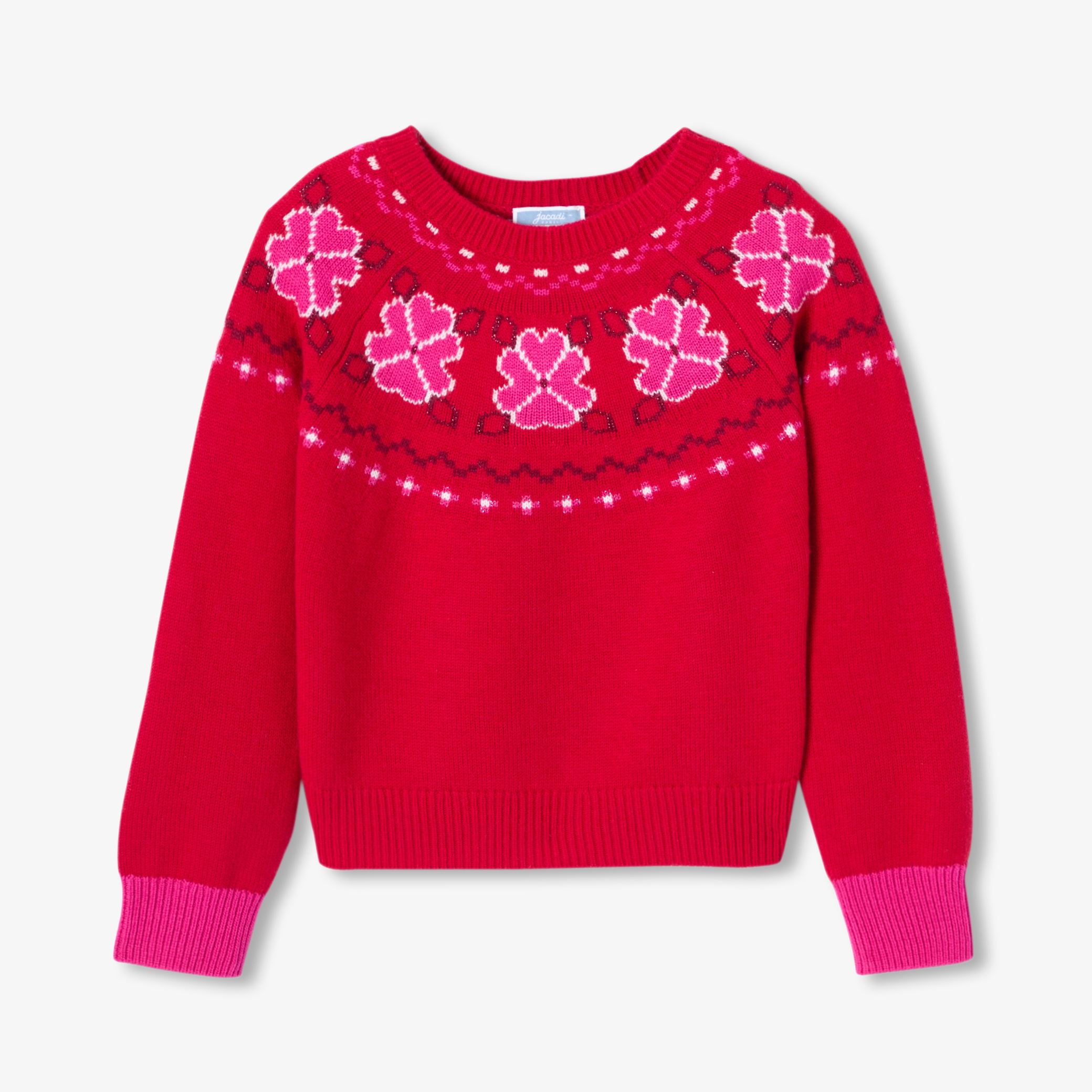 Jacadi - Maglione natalizio bambina - Rosso - Taglia: 03A