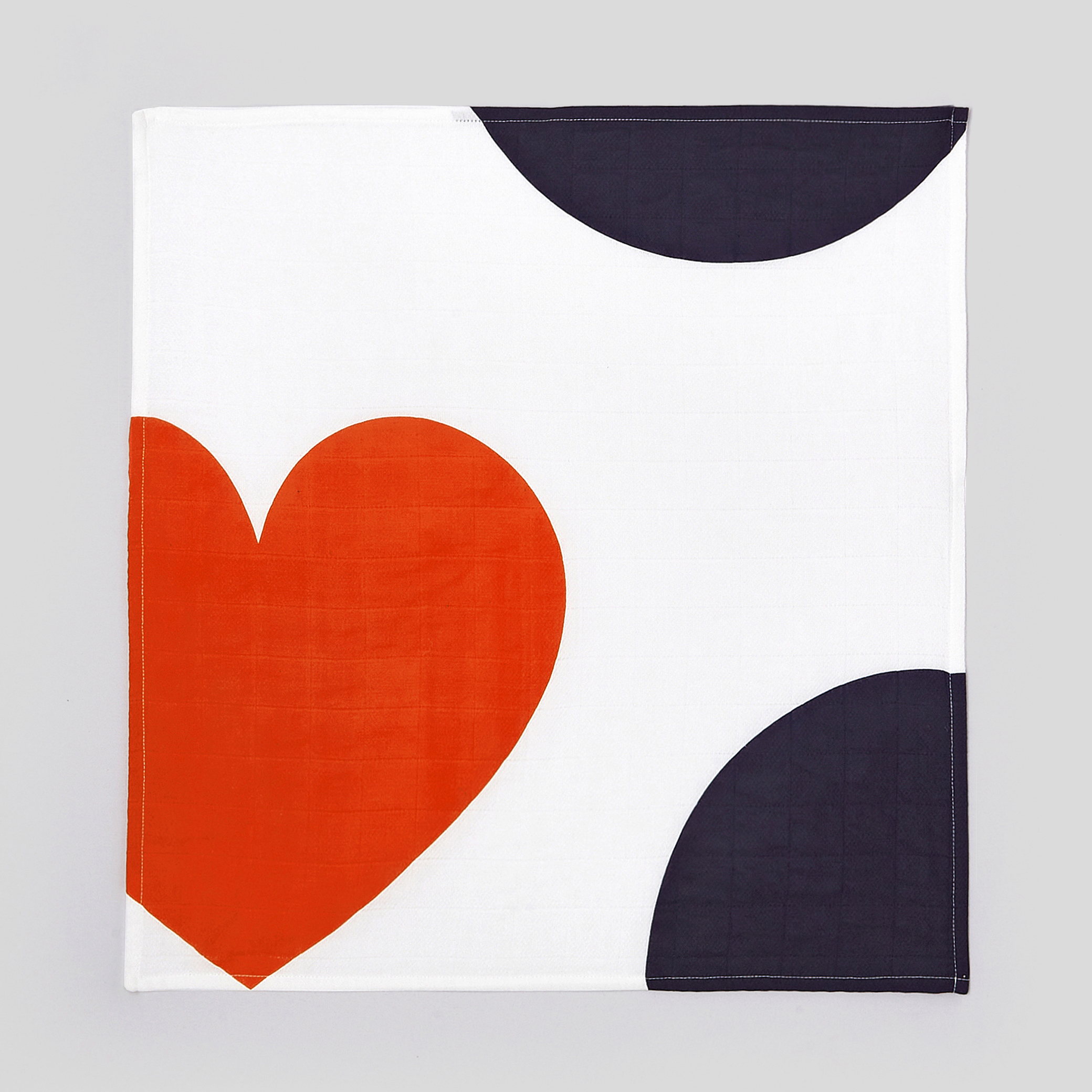 Fascia neonato con stampa cuore