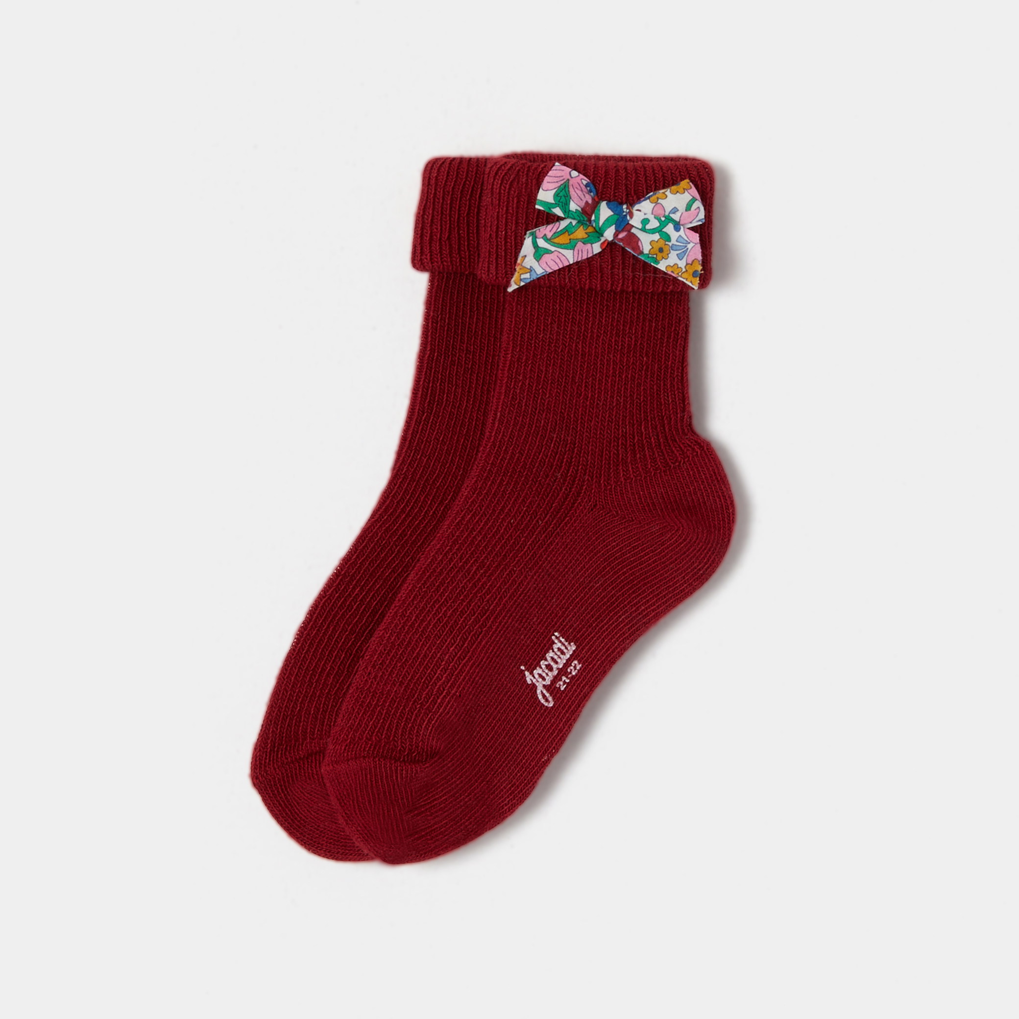 Calzini con fiocchi in tessuto Liberty bimba