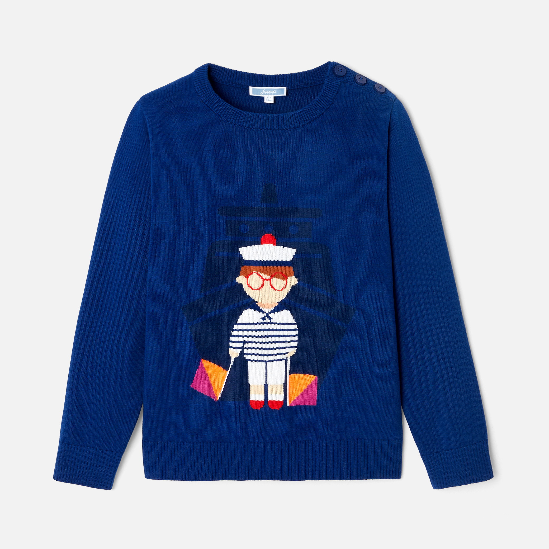 Pullover marinaio a intarsio bambino