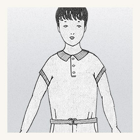Illustrazione in bianco e nero dell' iconica polo
