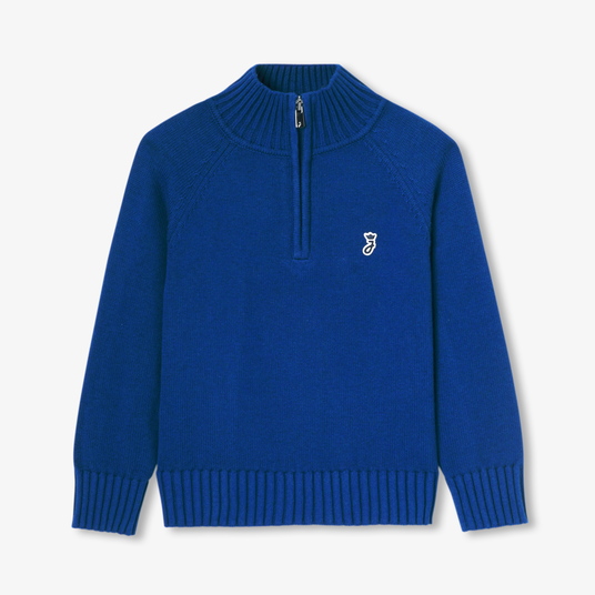 Maglione collo trucker bambino Blu scuro Jacadi Paris