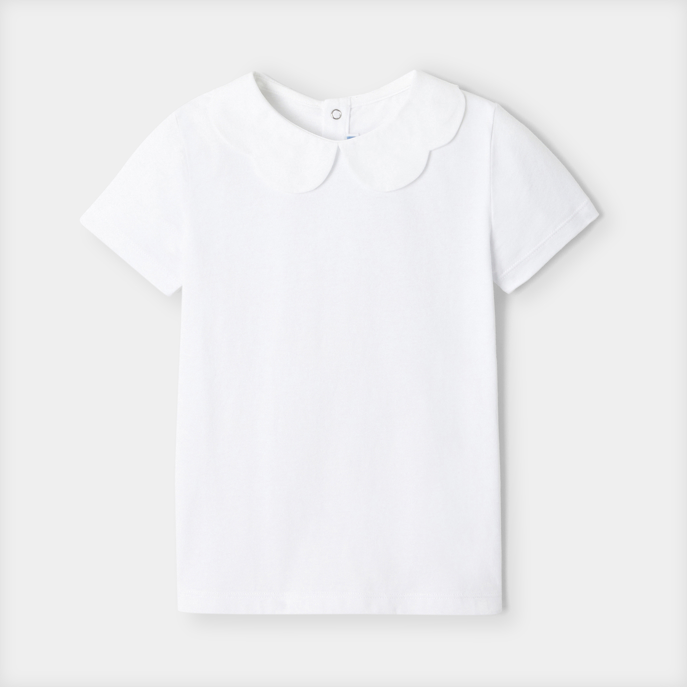 T-shirt con colletto smerlato bambina