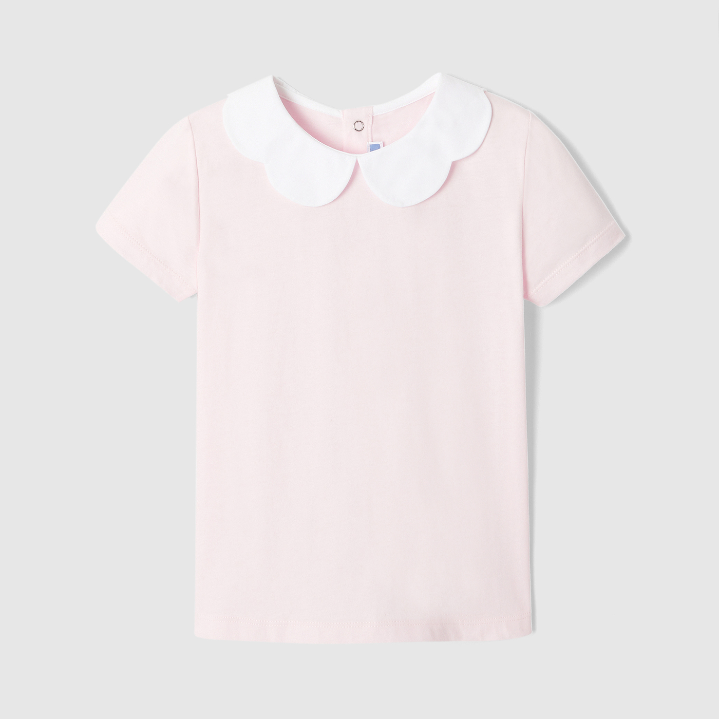 T-shirt con colletto smerlato bambina