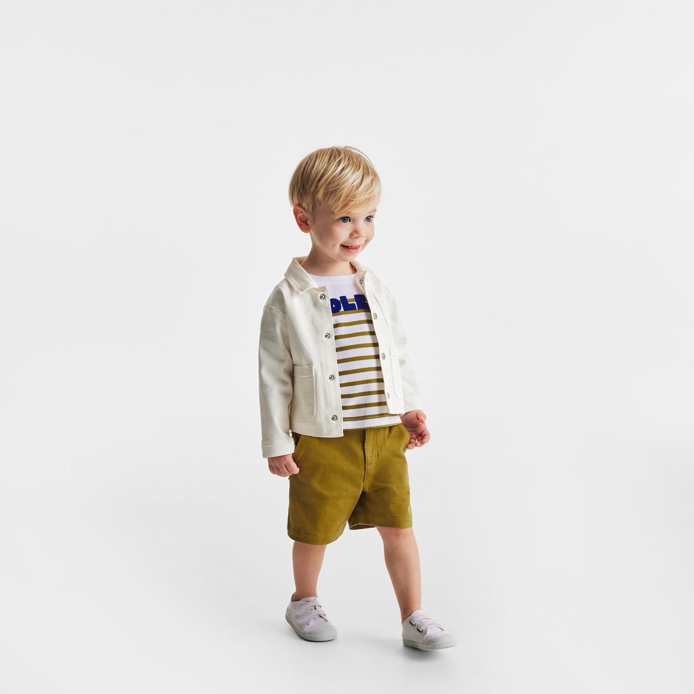 Shorts in twill bimbo Kaki Jacadi Paris - Main Image