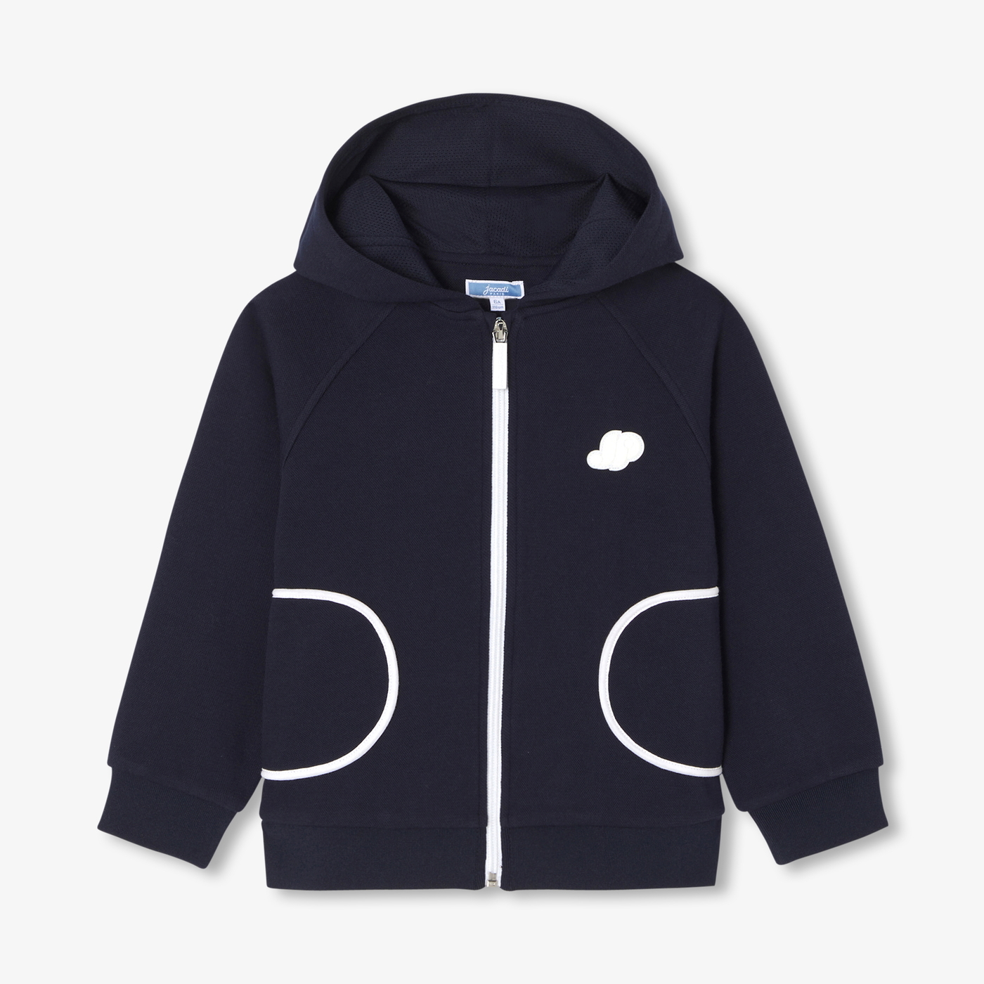 Felpa con zip bambina Blu navy Jacadi Paris