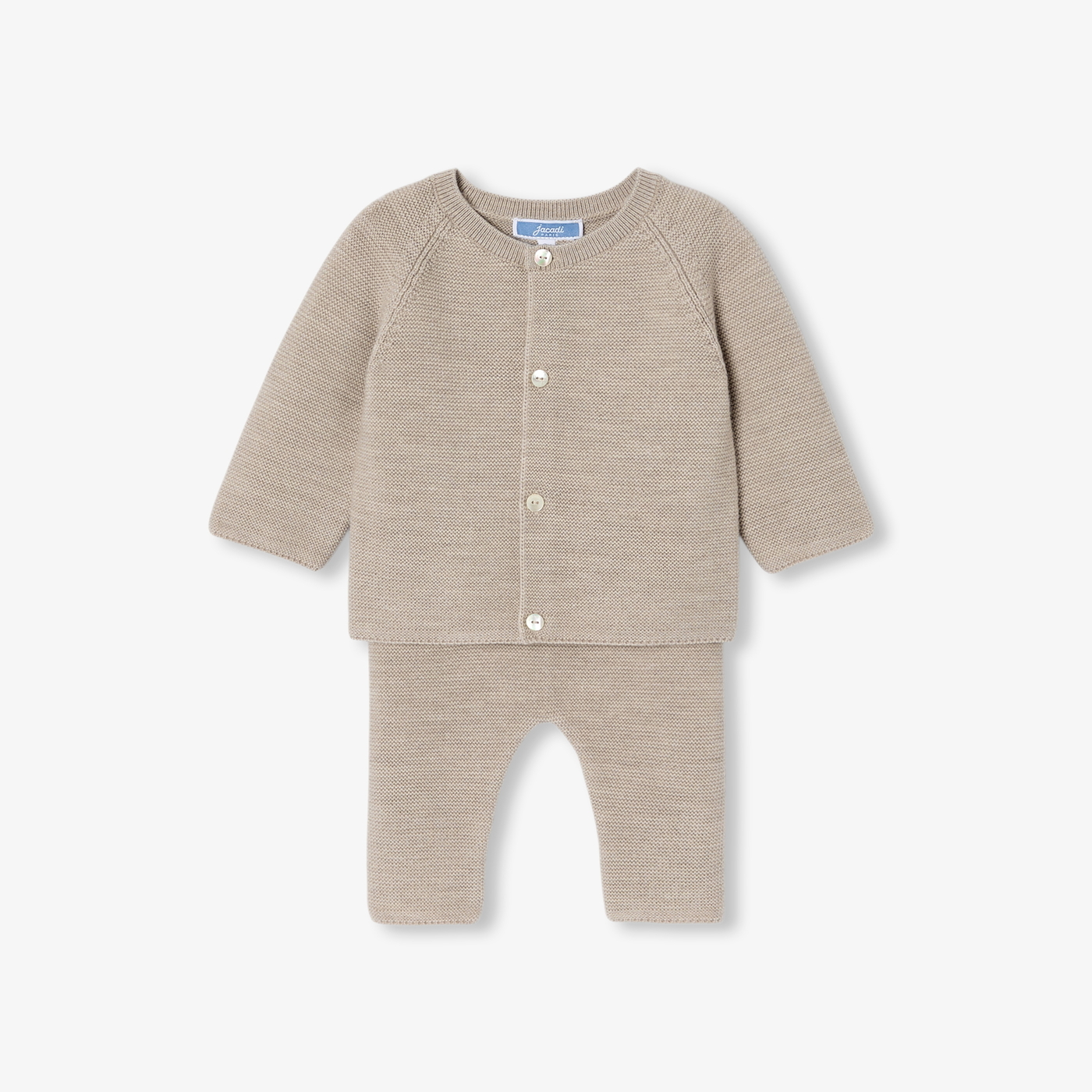 Completo in maglia a punto legaccio neonati
