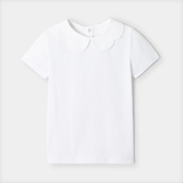 T-shirt con colletto smerlato bambina