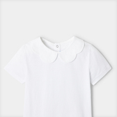 T-shirt con colletto smerlato bambina