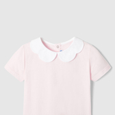 T-shirt con colletto smerlato bambina