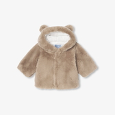 Cappotto in pelliccia ecologica neonati
