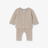 Completo in maglia a punto legaccio neonati