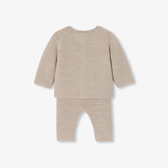 Completo in maglia a punto legaccio neonati