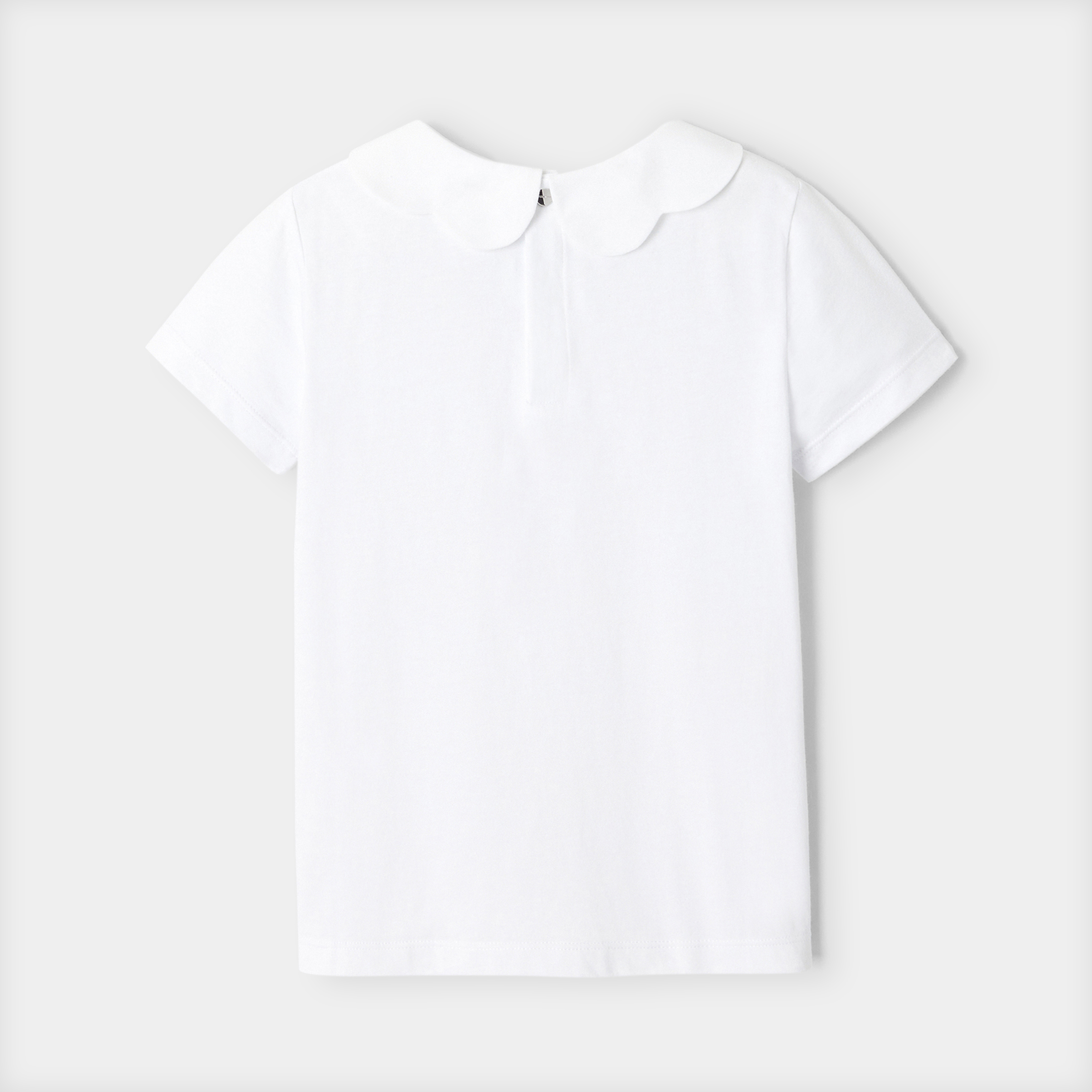 T-shirt con colletto smerlato bambina