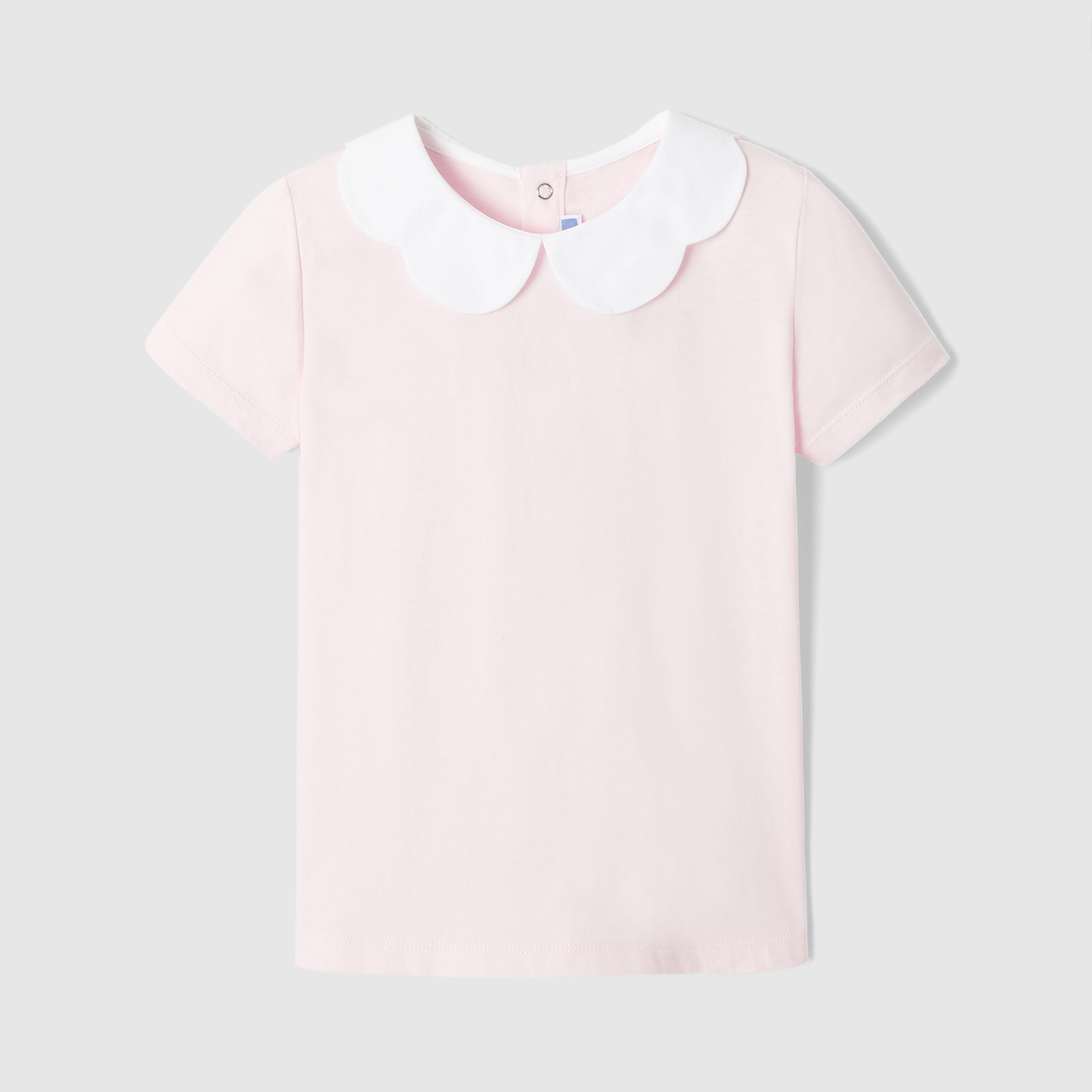 T-shirt con colletto smerlato bambina