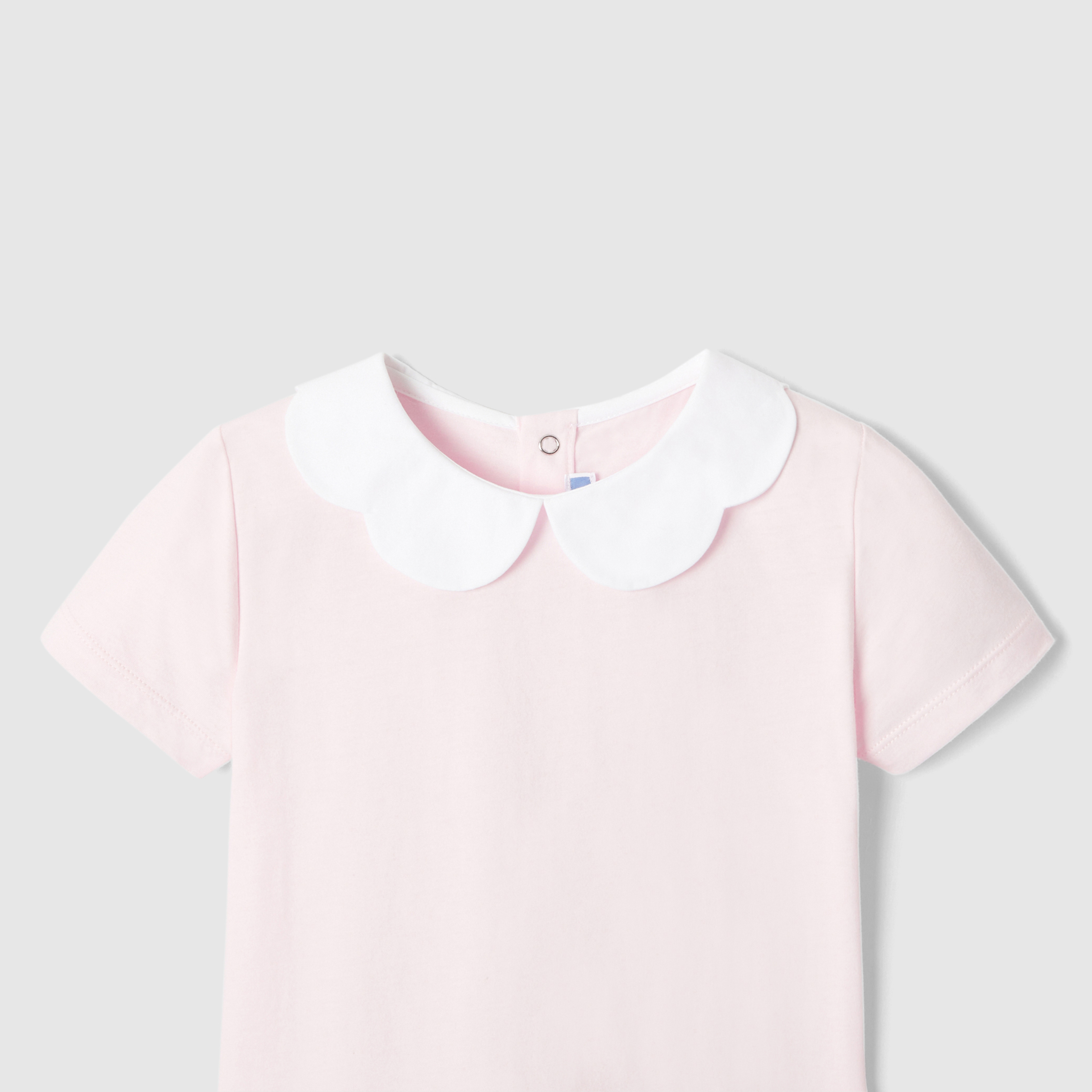 T-shirt con colletto smerlato bambina