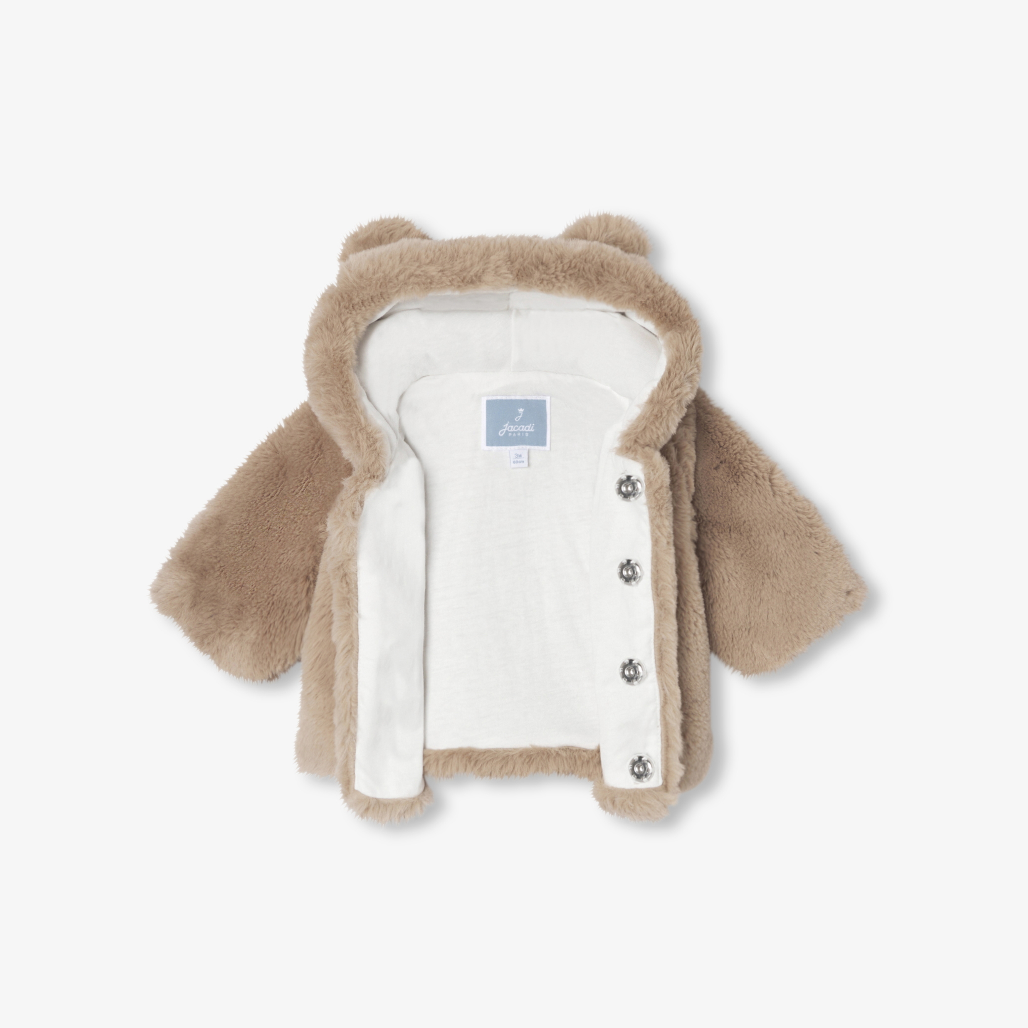 Cappotto in pelliccia ecologica neonati
